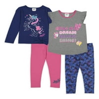 Jojo Siwa Fashion Toddler Girl's Fashion Mi & Match, 4 darabos ruhakészlet