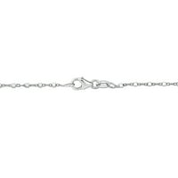 Miabella női 10K fehérarany 16 Kerek kábel és bo lánc nyaklánc, homárkapocs