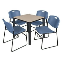 Regency Kee tér Bézs Breakroom asztal egymásra rakható Zeng székek