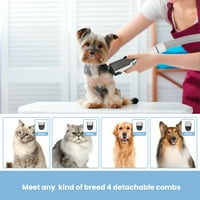 Moosoo Pet Grooming Vacuum & Dog Grooming Kit 1,3 literes kapacitással nagyobb Pet Hair Dust Cup kutya kefe Pet Hair elszívásához