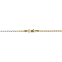 Primal arany karátos háromszínű gyémánt vágott kötél lánc karkötő