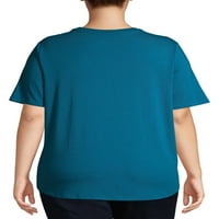 Terra & Sky rövid ujjú pulóver nyugodt fit pólócsomag