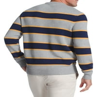 Chaps férfi klasszikus fit pamut csíkos személyzet pulóver