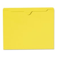 Smead színes Fájl dzsekik W megerősített 2 rétegű fül, levél, 11pt, sárga, 100 Bo-SMD75511