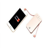 Apple tanúsítvánnyal rendelkező hordozható energiabank beépített villám- és mikro-USB kábelekkel iPhone-hoz
