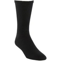 A Gildan férfi párnázott fekete legénység zokni, 6-csomag