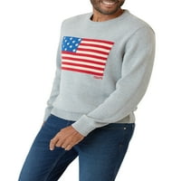 Chaps férfi pamut ikonikus zászló pulóver, akár 4xb-ig
