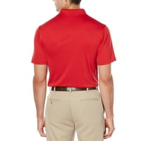 Férfi nagy és magas rövid ujjú airflu golfteljesítmény szilárd póló