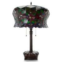 Raktár Tiffany Zohara 2-fény Többszínű ólomüveg asztali lámpa