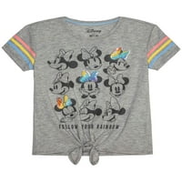 Disney Minnie egér szivárványkötés elülső grafikus póló