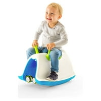 Chillafish Trackie, Rocker, Walker, Ride-On & Play Train All-in-One, Blue & Lime