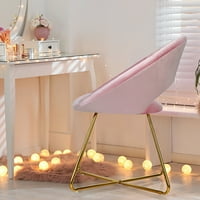 Gomba ékezetes bársonyos szék étkező szék smink széklet w arany fém láb rózsaszín