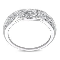 Carat T.W. Gyémánt sterling ezüst végtelen gyűrű