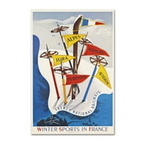 Védjegy Képzőművészet 'Franciaország Winter Sports' vászon Art by Vintage Apple Collection