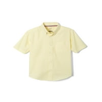 Francia pirítós husky fiúk iskolai egyenruhás rövid ujjú oxfordi ing, méretek 10-20