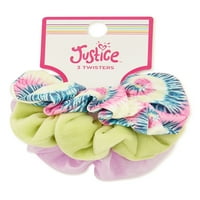 Justice Girls 'Twister Hair Scrunchie szett, 3 csomag