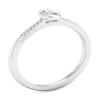 Imperial 1 5ct TDW Diamond 10K fehér arany ígéret gyűrű