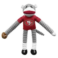 Kis Föld - NFL Team Sock Monkey Pet Toy, San Francisco 49ers