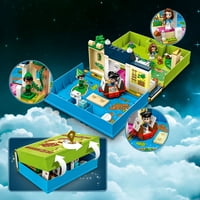 Disney Peter Pan & Wendy mesekönyv kaland hordozható Playset Micro Babák és kalózhajó, utazási játék gyerekeknek korosztály plusz