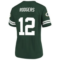 A női fanatikusok márkájú Aaron Rodgers Green Green Bay Packers Player Jersey