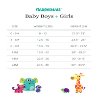 Garanimals kislányok szilárd kocogók, méretek hónap hónapok- hónapok