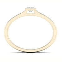 Imperial 1 4ct TDW Princess Diamond 10K sárga arany klasszikus eljegyzési gyűrű