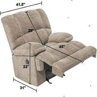 Lark Living Modern Padled Főfõkép - Túlterhelt fekvő kanapé szék, nagy teherbírású hátral és rockerrel, és túlterhelt ülés lábtámaszával