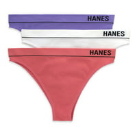 Hanes Originals Women's Seamless Rib Hi-Rise pimasz fehérnemű, 3 csomag