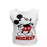 Mickey Mouse póz Fehér Női Divat Tank Top-közepes