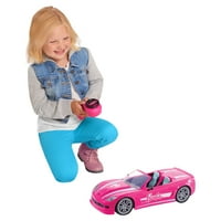Barbie távirányító rózsaszín kabrió -autó lámpákkal a Barbie divatbabákhoz, gyerekek játékok korokig, ajándékok és ajándékok