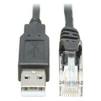 Tripp Lite USB-A-RJ Rollover konzol kábel-Cisco kompatibilis, Kbps, ft., Fekete