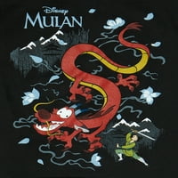Disney Mulan Boys 4- Mulandia jelenet grafikus rövid ujjú póló