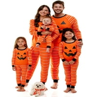 Derek Heart csíkos jack-o-lámpás illesztő Halloween család pizsama készlet