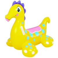 44 Sárga és kék tengeri ló lovas felfújható medence úszó játék fogantyúkkal