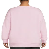 Reebok Women's Plus Size Fleece Crewneck Sweatshirt