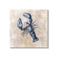Stupell tengeri kék homár tengeri élet tájfestés galéria csomagolt vászon nyomtatott fal művészet