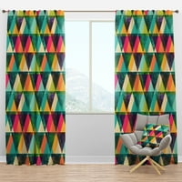 Designart 'háromszög alakú formák Colourfields v' Modern Blackout függöny panel