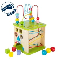 Kis Láb Fából Készült Játékok-5-In-Activity Cube And Play Center