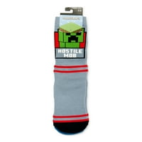 Minecraft férfiak az egész nyomtatott atlétikai zokni, 2-csomag, 8-12 méretű