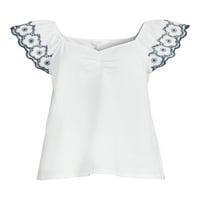 Idő és Tru Női Flutter Sleeve Top