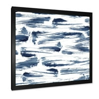 Designart 'Blue Absztrakt Vízi Textúra' Modern Keretes Art Print