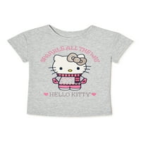 Gyerekek a Garanimals Girls Hello Kitty pólóból, rövid ujjú, 4-10 méretű