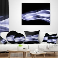 Designart fraktálvonalak lila fekete színben - Absztrakt dobás párna - 18x18
