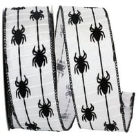 Papír Halloween pókszalag, fekete -fehér, 2,5in 10yd, 1 csomag