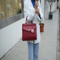 Gyűjtemény Alyssa vegán bőr női Multi Pocket táska táska Mia K., világos rózsaszín