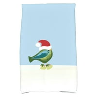 Egyszerűen Daisy 18 30 Merry Christmas Bird Animal Print Hand Törölköző