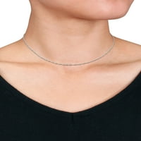 Miabella női platina szingapúri lánc nyaklánc