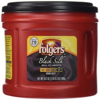Folgers kávézó 1-48oz klasszikus sült kávé, 1-24.2oz fekete selyem és 1-22.6oz klasszikus dekaf és 1-36oz kávézó Bustelo kávé