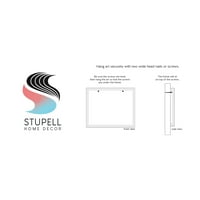 Stupell Industries Absztrakt Botanikus Levelek Grafikus Fekete Keretes Art Print Wall Art, Design by Krinlox