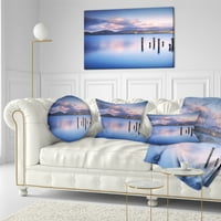Designart színes felhők naplementekor - Seascape dobás párna - 12x20